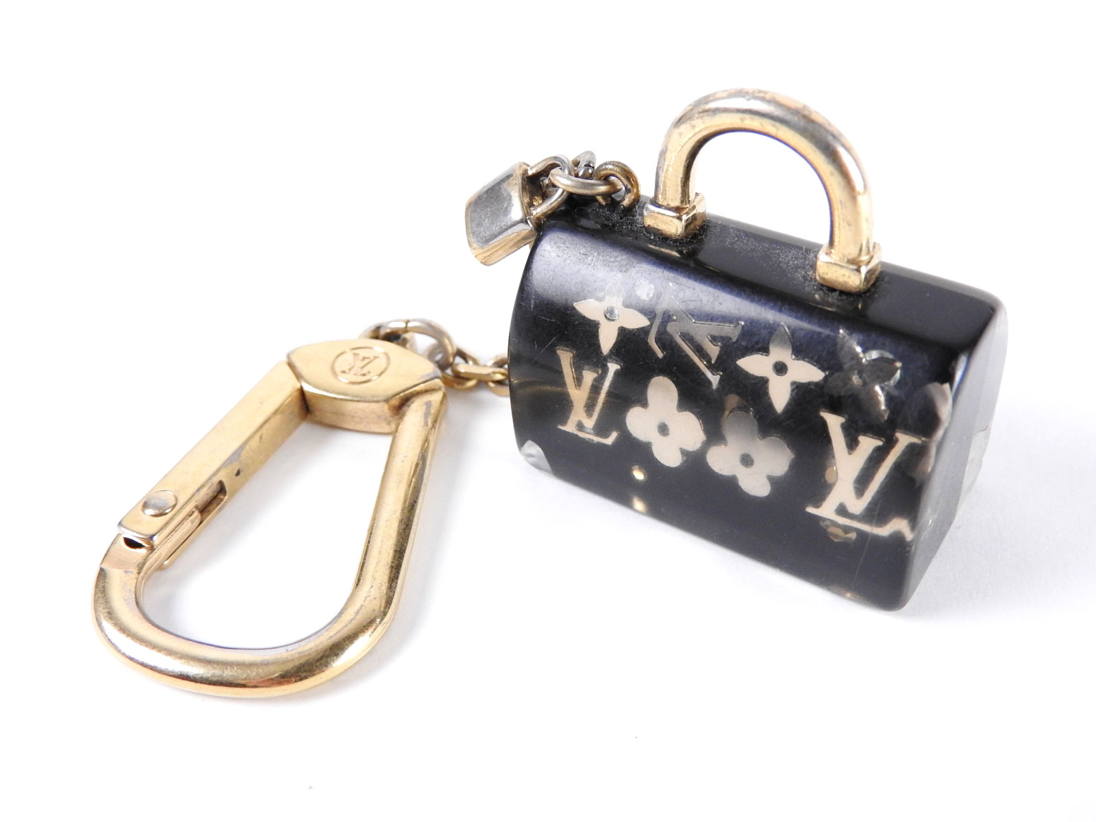 LOUIS VUITTON Porte Cles Speedy Inclusion Key Holder Key Ring Bag Charm M65444 | eBay