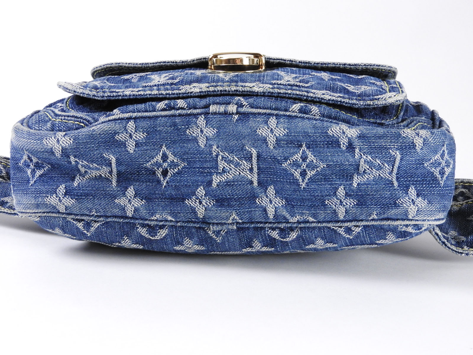 Authentic LOUIS VUITTON Bum Bag Waist Bag Monogram Denim Blue M95347 A-3865 | eBay