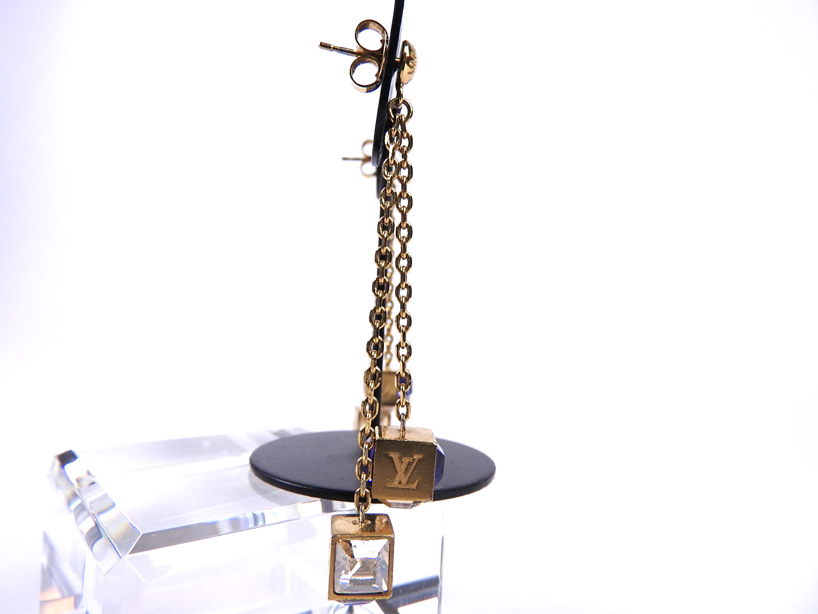 LOUIS VUITTON Boucles D&#39;oreilles Gamble Dangling Pierced Earring M65179 A-4759 | eBay