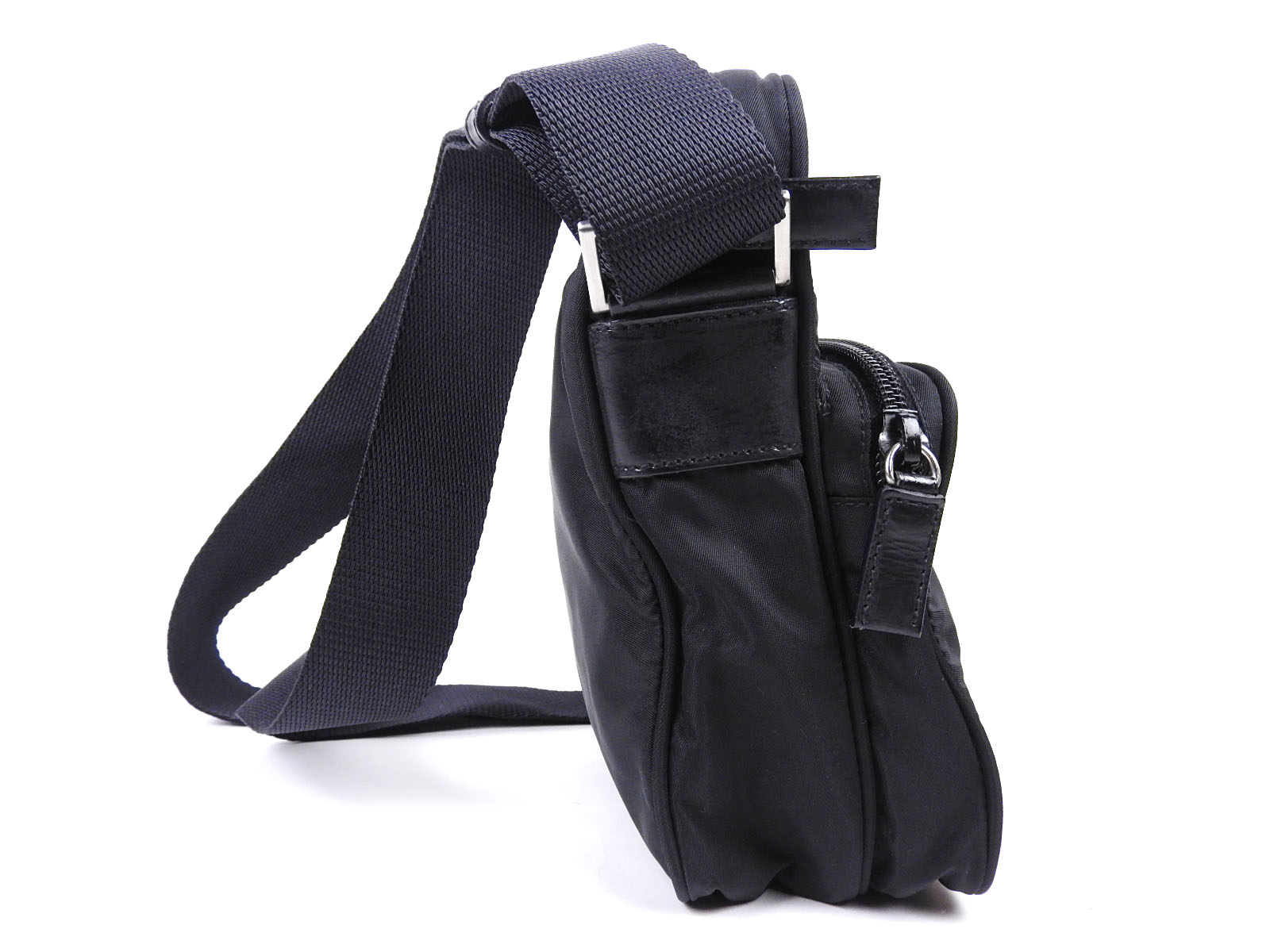 Auth PRADA VELA SPORT Nylon Crossbody Shoulder Bag Black NERO BT0169 A-4890 | eBay