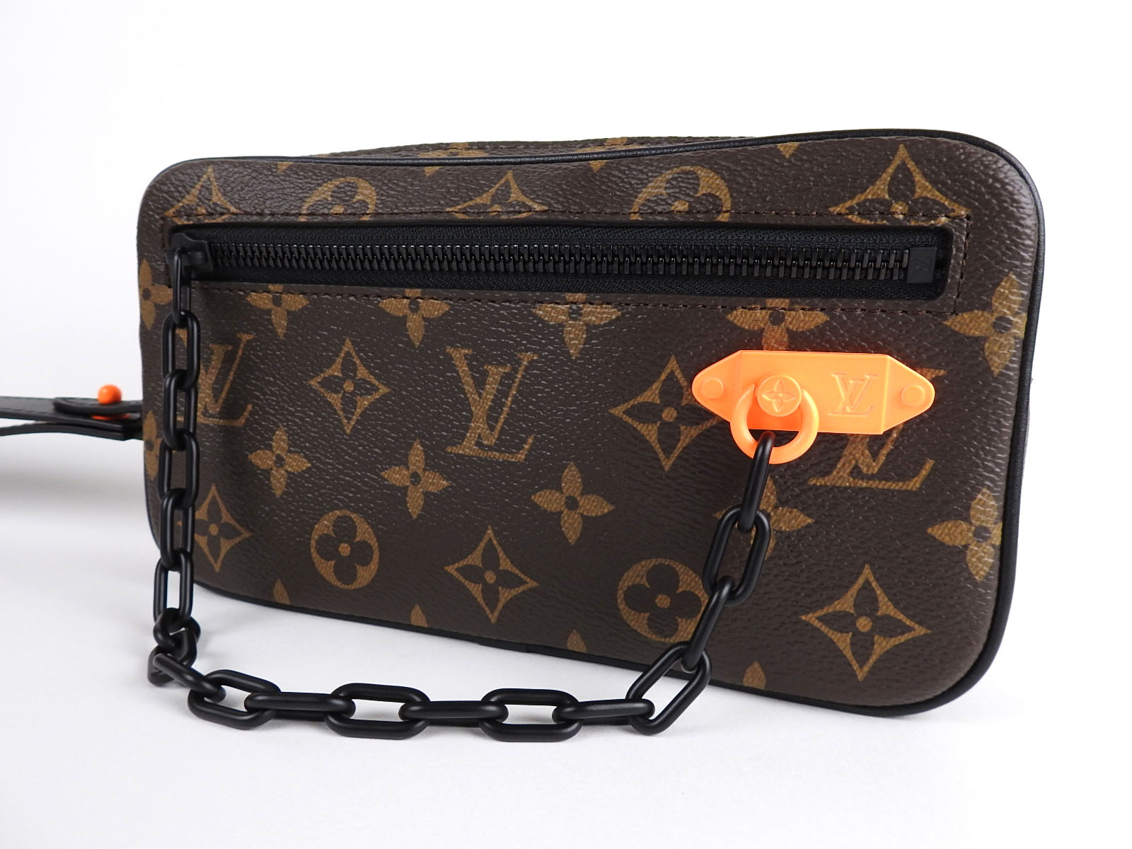 LOUIS VUITTON Monogram Virgil Abloh Pochette Volga Chain Clutch Hand Bag V-1387 | eBay