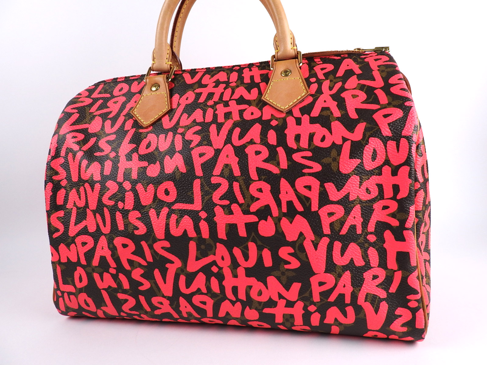 Louis Vuitton Speedy 30 Graffiti Stephen Sprouse Pink 100% Authentic
