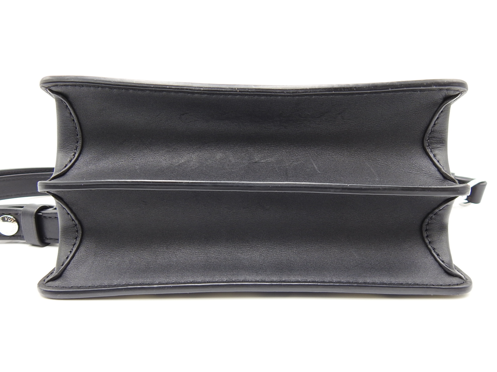LOUIS VUITTON Dauphine MINI Shoulder Bag Tweed Calf Leather Black M55491 V-2591 | eBay