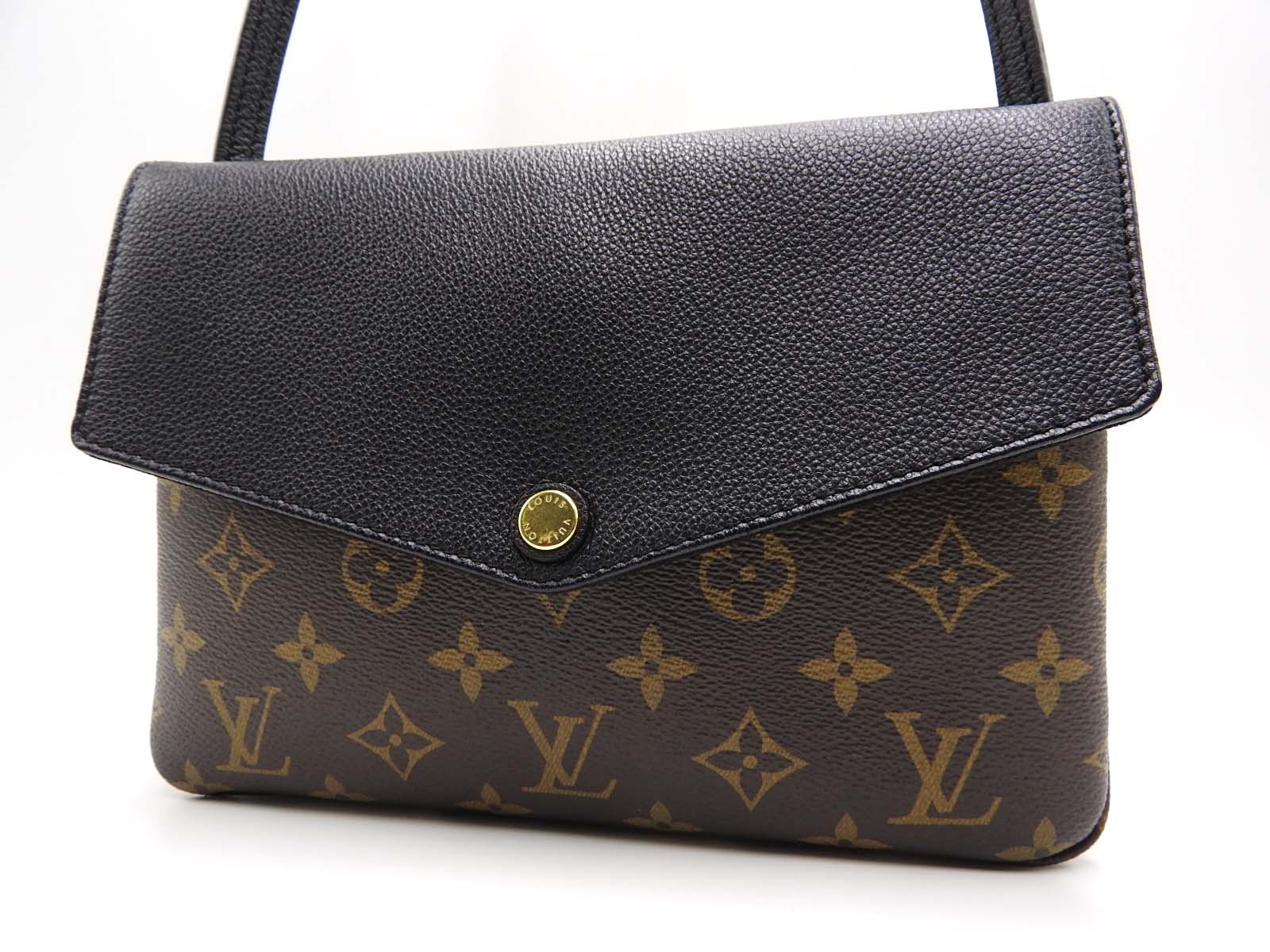 Louis Vuitton Black Monogram Canvas and Leather Twinset Bag Louis