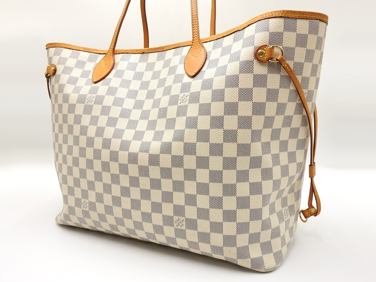 Auth LOUIS Neverfull GM Damier Azur Tote Bag Shoulder Bag N51108 V-5852 | eBay