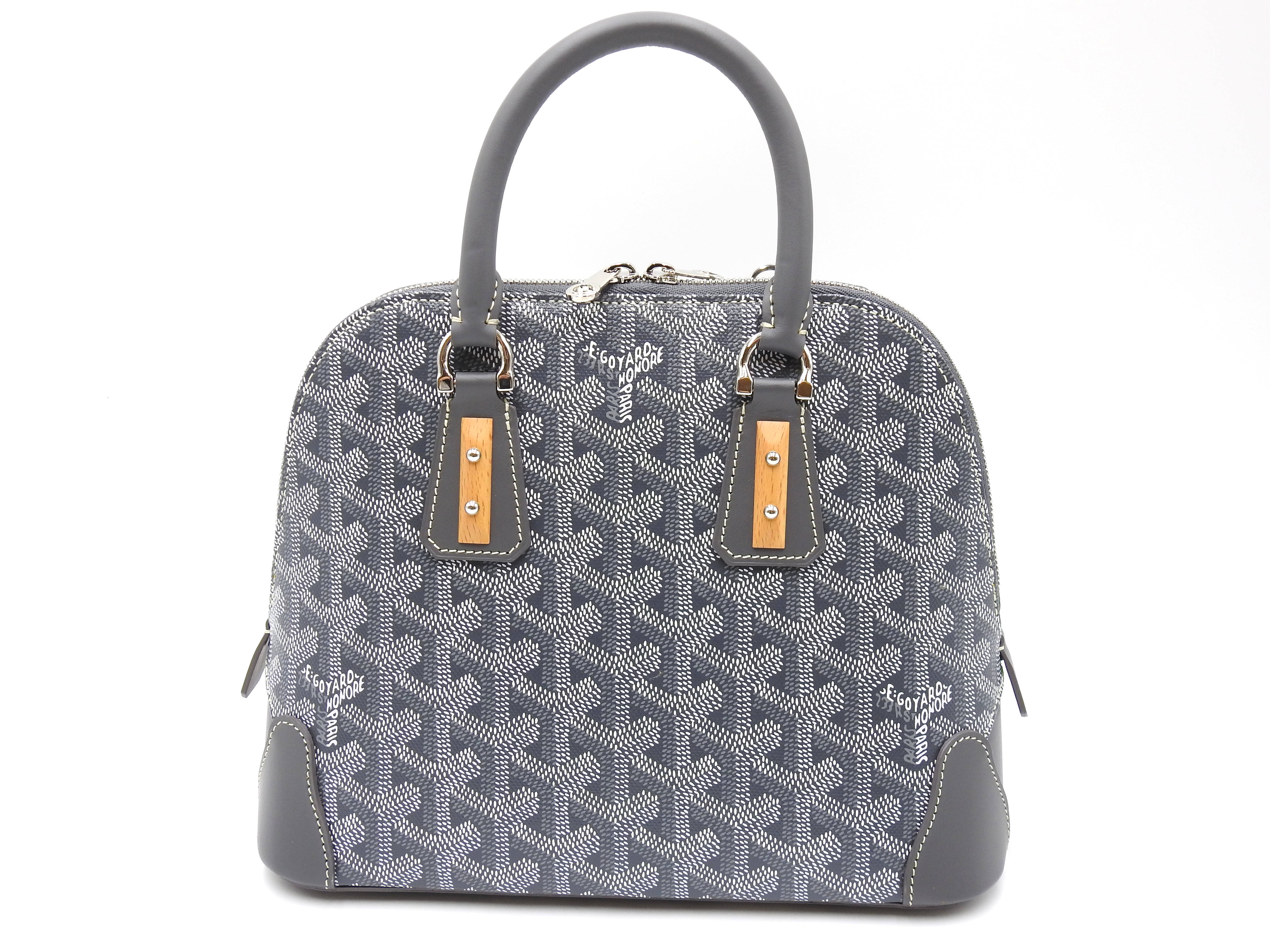 Auth GOYARD Mini Vendome 2way Shoulder Hand Bag PVC Canvas Leather