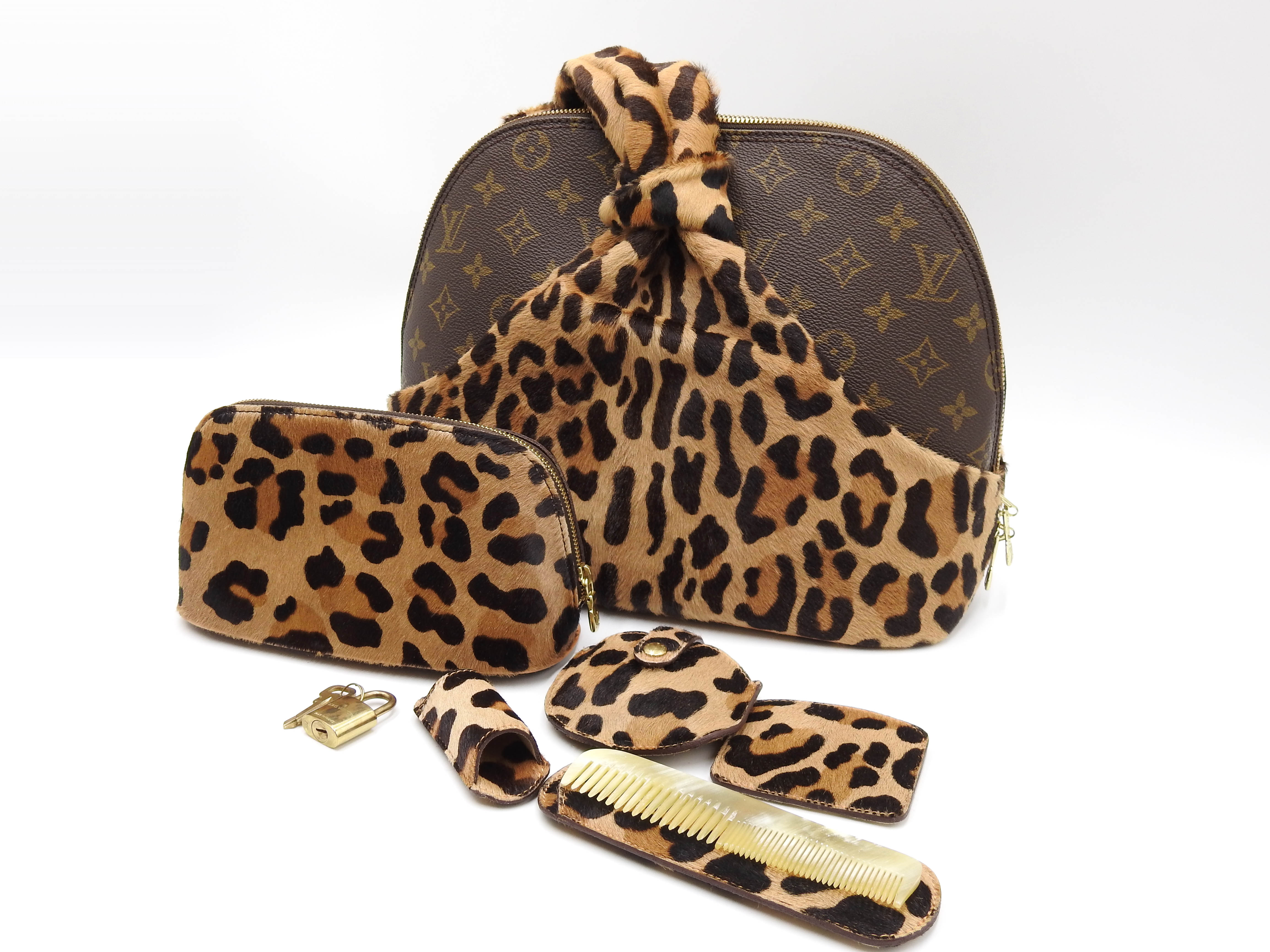 LOUIS VUITTON Alma Azzedine Alaia Monogram Leopard Shoulder Hand
