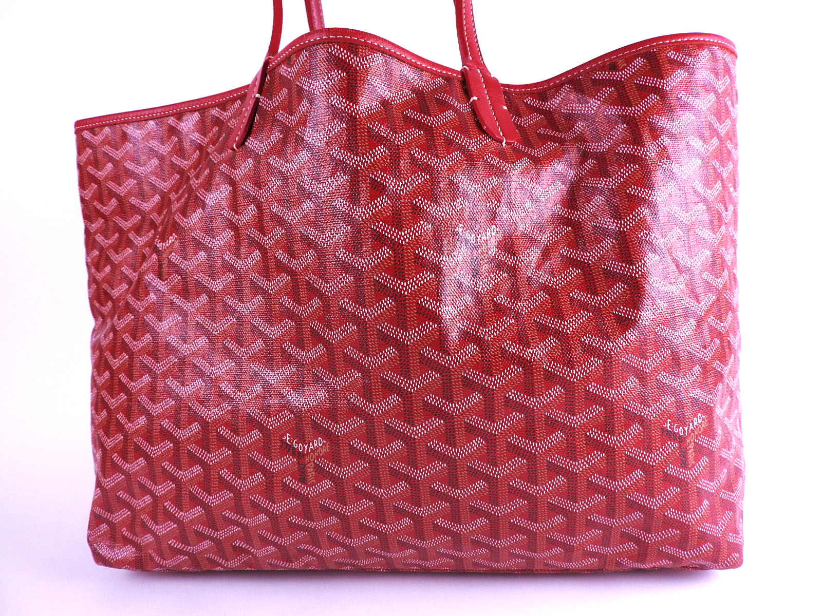 Auth GOYARD Saint Louis PM Shoulder Tote Bag PVC Canvas Leather Red B-4599 – brand7